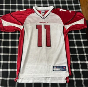 NFL Arizona Cardinals Larry Fitzgerald 11 Reebok White Red Jersey Size- Youth L - Picture 1 of 6
