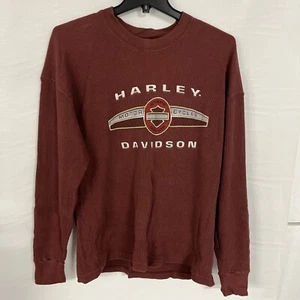 Suéter Harley Davidson Marooon manga larga para hombre talla grande - Imagen 1 de 7