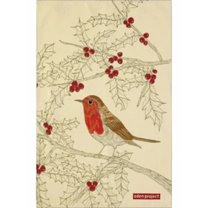 ROBIN BAUMWOLLE TEETUCH Eden Project Ulster Weber Textilien Vogel Weihnachtsgeschenk - Bild 1 von 3