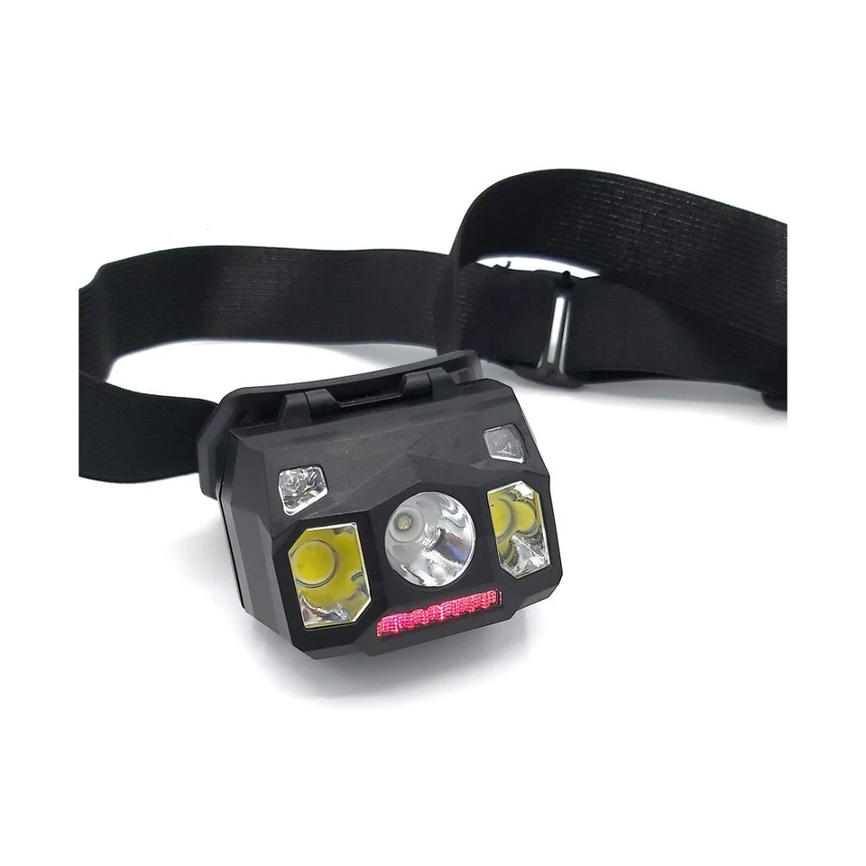LINTERNA FRONTAL DE CABEZA PARA CAMPING SENDERISMO BICI PESCA LED carga USB - Imagen 1 de 4