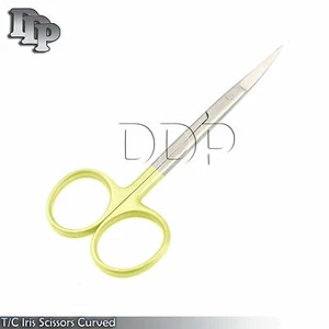 T/C Iris Scissors 4.5" Curved Surgical Dental TUNGSTEN PREMIUM Instruments - Picture 1 of 3