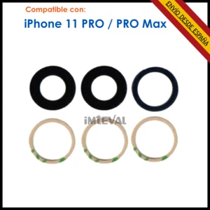 SET CRISTAL CAMARA PARA APPLE IPHONE 11 PRO / 11 PRO MAX REPUESTO LENTE TRASERO - Imagen 1 de 1