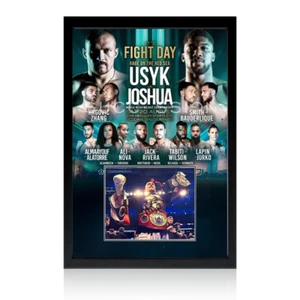 Oleksandr Usyk vs Joshua II Signed Iconic Frame - Picture 1 of 2