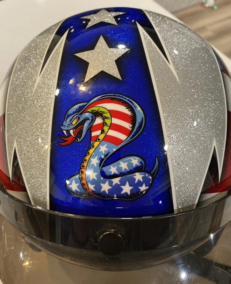 BELL Custom 500 Cobra Jet Helmet – Size XL – Cool! - Image 1 of 4