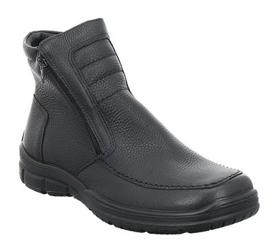 Jomos Stiefelette Authentic Schwarz Leder Lammfell Einlage Boot Reißverschluss
