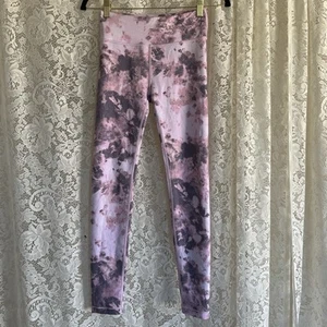 Girls Athleta High Rise Marbled Pink Chit Chat Leggings Size Large - Picture 1 of 4