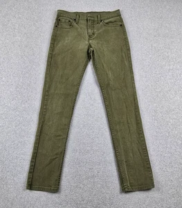 Levis 511 Jeans Mens 30 x 32 (30 x 31) Slim Fit All Seasons Olive Green Denim - Picture 1 of 16
