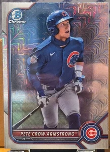 2022 Bowman Chrome Mega Box Prospects #BCP198 Pete Crow-Armstrong Mojo Refractor - Picture 1 of 2
