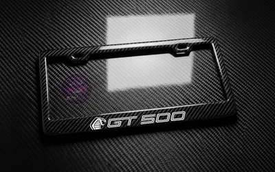 PREMIUM Carbon Fiber Shelby GT500 License Plate Frame 100% Carbon Fiber - Image 1 of 3