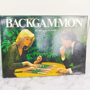 Vintage Backgammon Wooden Set Board Game 1970s Instructions Book Strategy - Picture 1 of 5