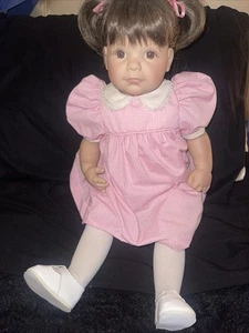 Lee Middleton Originals 24” Toddler Doll Vinyl Reva Signed Girl Doll 1996 - Picture 1 of 11