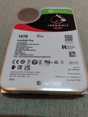 [NO BOX] Seagate IronWolf Pro NAS 16TB 3.5″ SATA Internal HDD 7200 RPM - TESTED - Image 1 of 2