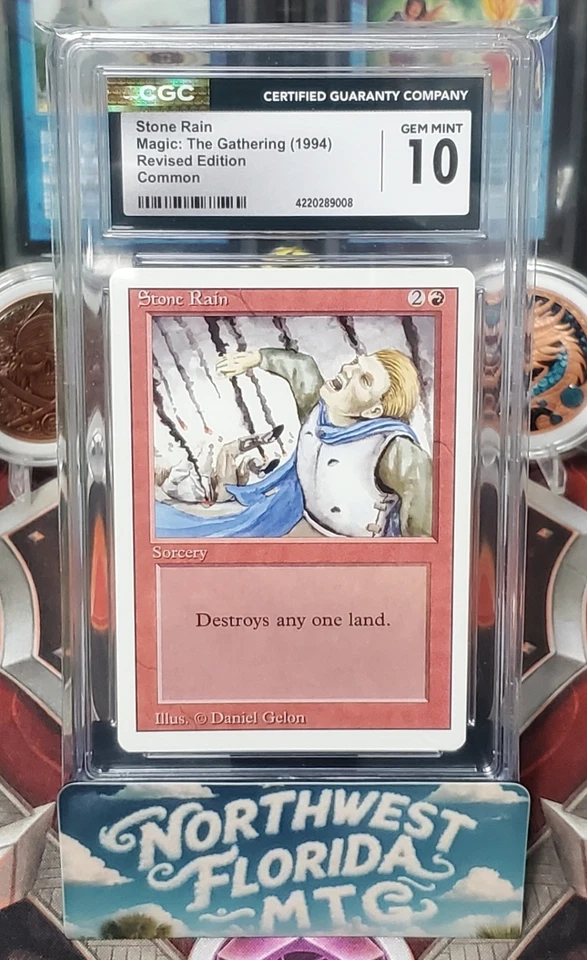 Graded MTG Card - CGC Gem Mint 10 - 3rd Edition (Revised)  - Stone Rain - Image 1 of 1