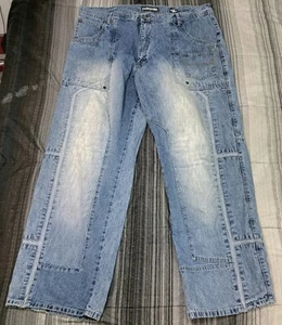 Vintage Y2K Pelle Pelle Baggy Denim Jeans Skate 46x34 Smoke-free Home Nice - Imagen 1 de 10