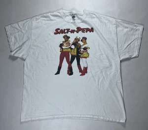 Salt N Pepa Shirt White Short Sleeve Crew Neck Concert Shirt Band Tee 2XL - Picture 1 of 8