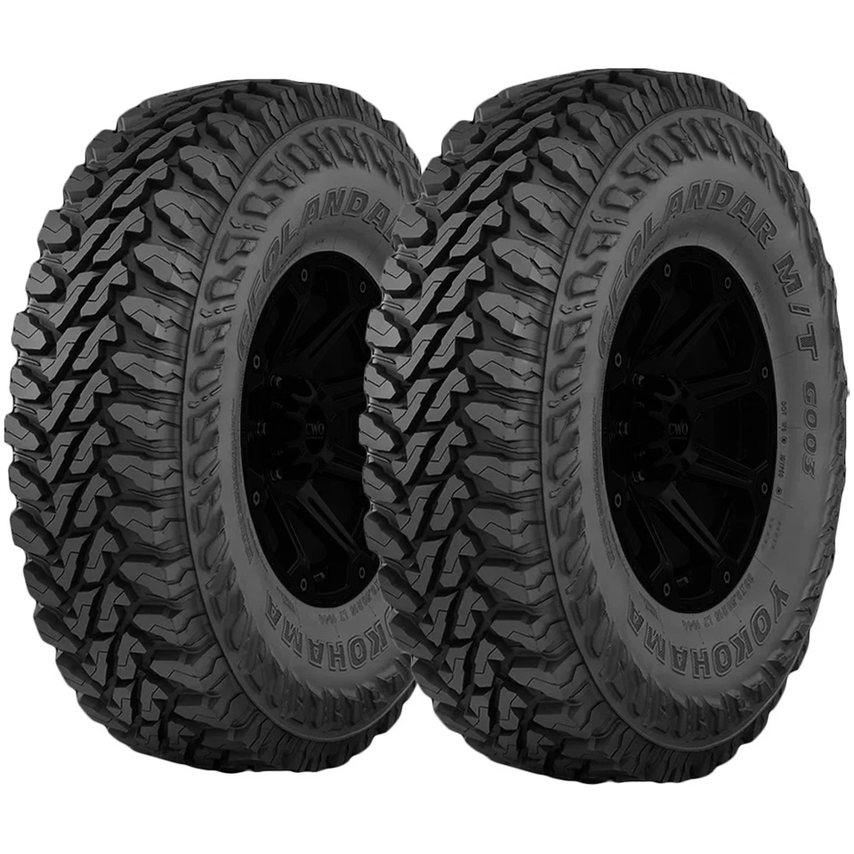 (QTY 2) 33x9.50R15 Yokohama Geolandar M/T G003 SxS 104Q LRB Black Wall Tires Foto 1 de 4
