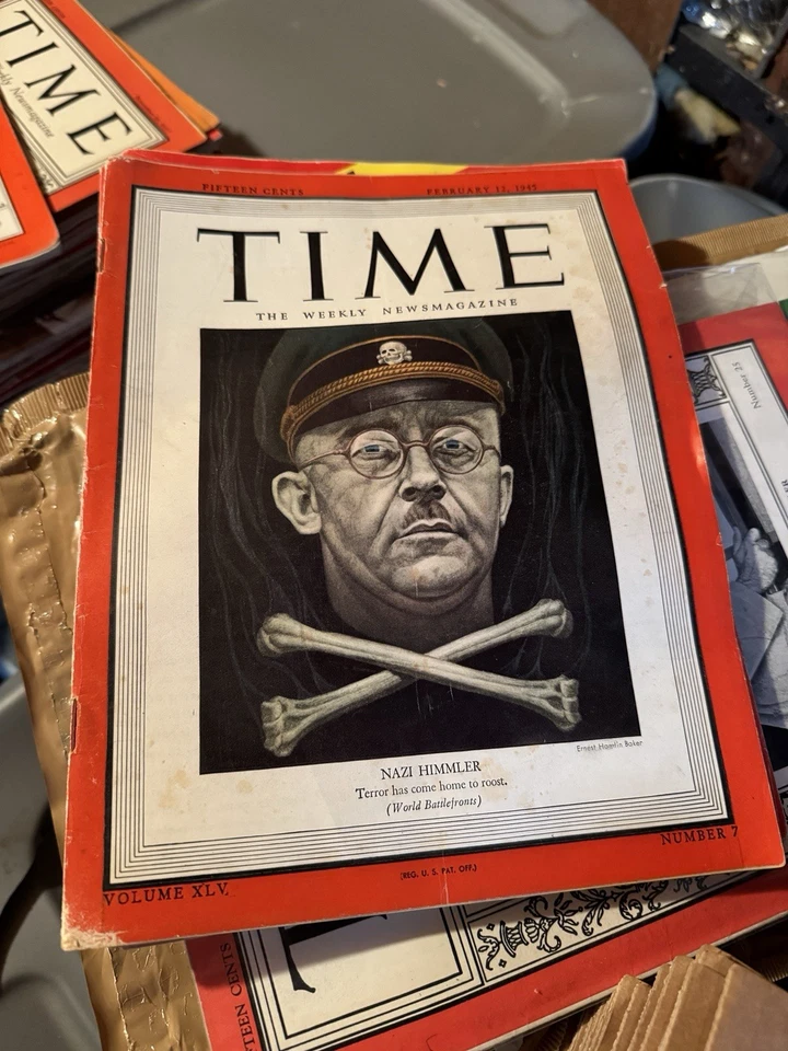 MAGAZINE, Time. FEBRUARY NAZI HIMMLER, February 12 1945 - Image 1 of 1
