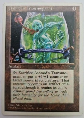 MTG Magic The Gathering Card Ashnod's Transmogrant Artifact Chronicles 1995 - Image 1 of 2