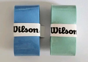 3 empuñaduras de raqueta de tenis Wilson Overgrip recarga azul claro o turquesa - Imagen 1 de 4