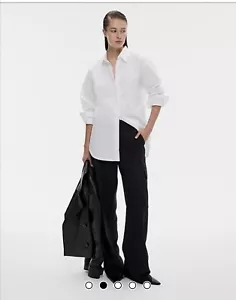Witchery~ Cotton Relax Shirt Sz12 White long sleeves NEW Rrp$129 - Picture 1 of 15