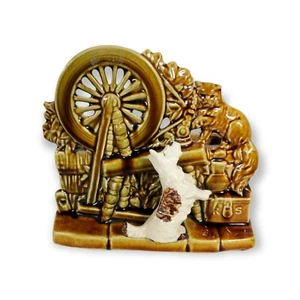 Maceta McCoy Scottie Dog & Kitty At Spinning Wheel de colección, ¡rara! - Imagen 1 de 11