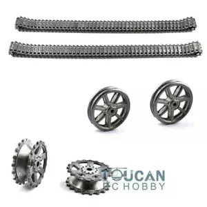 Henglong Metal Tracks Sprockets Idlers For 1/16 Panzer IV F 3858 F2 3859 RC Tank - Picture 1 of 3