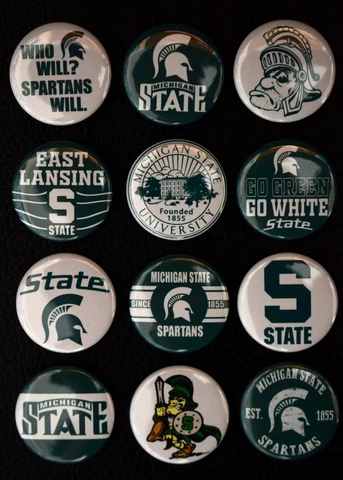 Michigan State Spartans - 1 1/2" Magnet Set (Set of 12) Cover