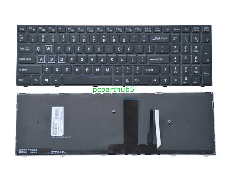 New Clevo N850HJ1 N850HK1 N855HK1 N857HK1 N870HK1 N950TP6 N957TP6 Keyboard US - Image 1 of 1
