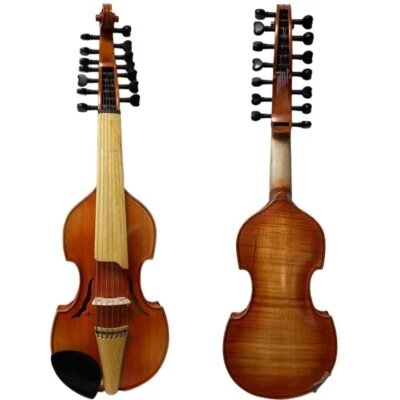 SONG Master Viola d'Amore,7×7 strings 14" ,one piece of back Good Sound #15510 - Image 1 of 4