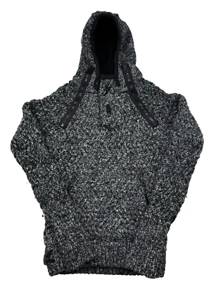 Superdry Men’s Rescue Mark Knit Hoodie Hooded Jumper Acrylic/ Wool VGC Large - Image 1 of 4