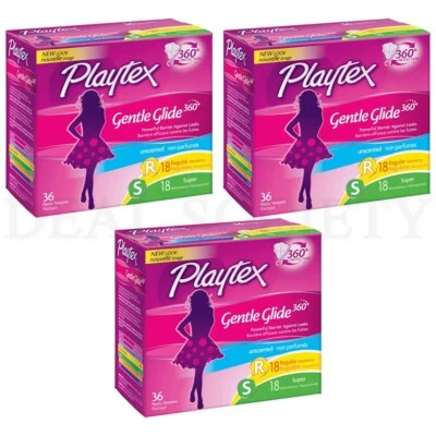 Playtex Gentle Glide Tampons Multipack 36 Count - 18 Regular, 18 Super - Image 1 of 4