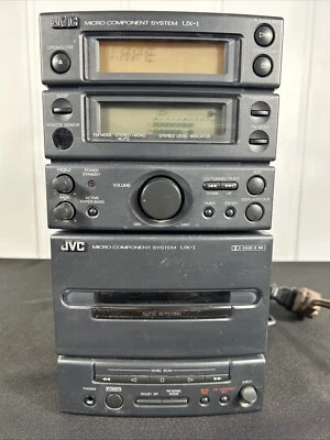 JVC UX-1 Micro Components Stereo System AM/FM CD Cassette Parts or Repair Foto 1 de 4
