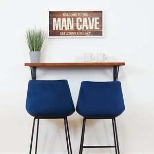 Industrial Rustic Wall-Mounted Breakfast Dining Table Desk Pine Solid Wood - Picture 1 of 10