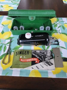 1948 Vintage SINGER Buttonholer 160506 Attachment Templates - Picture 1 of 9