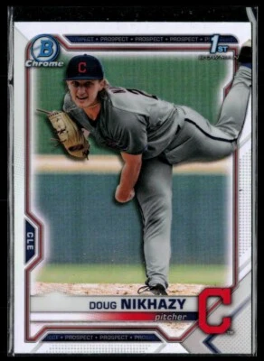 2021 Bowman Chrome Draft Refractor #BDC-143 Doug Nikhazy RC - Image 1 of 2