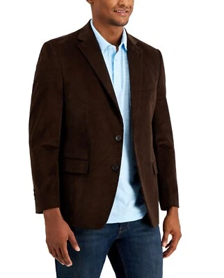 Alfani Men's Brown Corduroy Classic-Fit Blazer Sport Coat Suit Jacket 42R - Image 1 of 2
