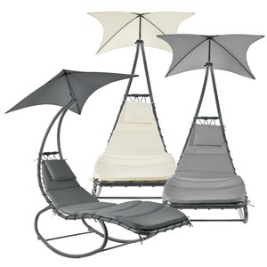 [en.casa] Schaukelliege Schwebeliege Schwingliege Sonnenliege Relax Garten Liege