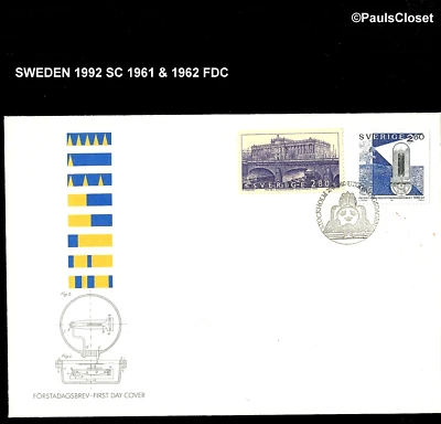 SWEDEN 1992 SC 1961 - 1962 88TH PARLIMENTRY & PATENT OFFICE CENT. FDC F/VF - Image 1 of 2