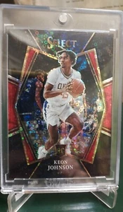 2021-22 Panini Select Keon Johnson L.A.Clippers Rookie Black Disco Prizm #1/1 - Picture 1 of 6