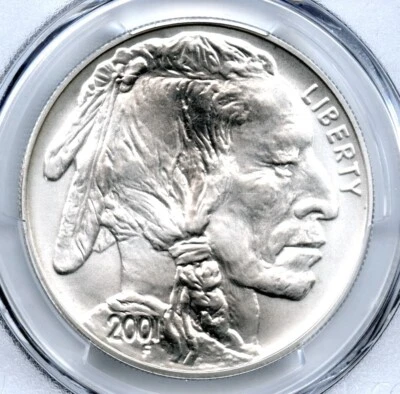 2001-D American Buffalo Silver Commemorative Dollar, PCGS MS70 - Image 1 of 3