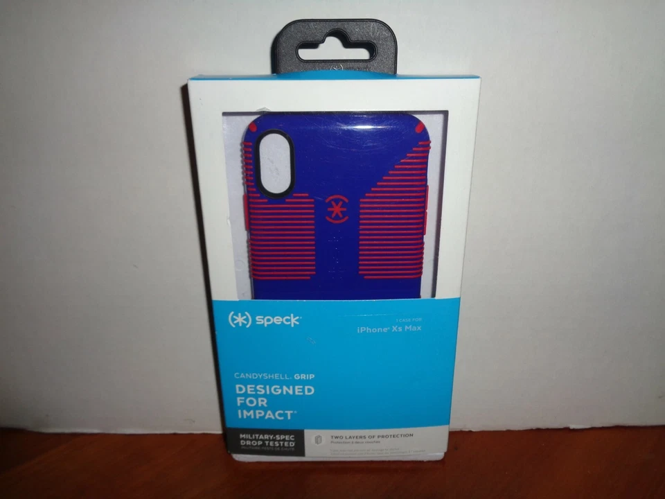 New SPECK CandyShell Grip Apple IPHONE XS Max Case, Ultraviolet Purple/Ruby Red - Image 1 of 1