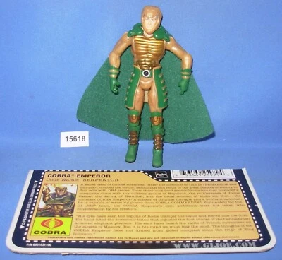 G.I. Figura Joe 2007 Serpentor (V4) Cobra Emperor con tarjeta de archivo de 3,75 pulgadas Foto 1 de 4