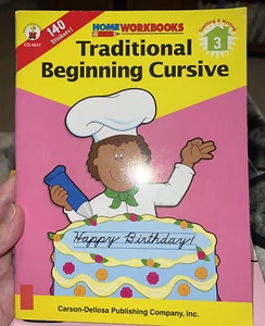 Traditional Beginning Cursive, Grade 3 Home Workbook New 2002 - Picture 1 of 12