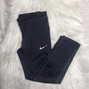 Nike Mujeres Leggings Recortados Pequeños Gris Dri-fit Ropa Activa Entrenamiento Correr Usados - Imagen 1 de 11