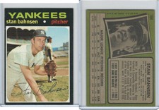 1971 Topps Baseball, #184 Stan Bahnsen, New York Yankees