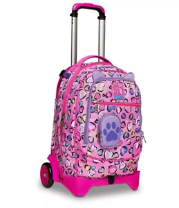 TROLLEY SCUOLA SEVEN JACK 2WD+ Fleecy Girl ZAINO STACCABILE CON RUOTE - Foto 1 di 6