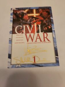 2014 CAPTAIN AMERICA Winter Soldier Upper Deck Card Dual Signed #CA-MV Civil War