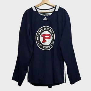 Camiseta deportiva de hockey Adidas Portland Jr Winterhawks 2018 azul marino usada en juegos 52 XL - Imagen 1 de 6