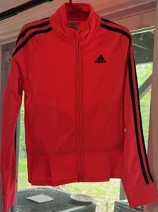 Adidas Girls Windbreaker Lightweight Orange Color Jacket Size 6X - Picture 1 of 9