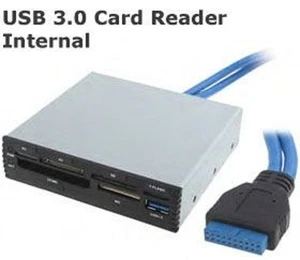 IPPON BW-P0055A Premium 3.5" Floppy Front Bay Panel MS CF SD Card Reader USB 3.0 - Picture 1 of 5